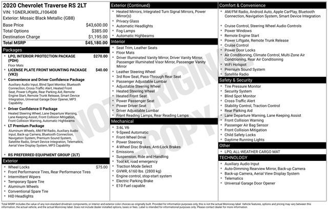 2020 CHEVROLET Traverse