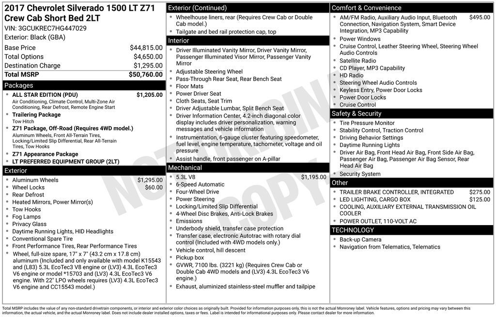 2017 CHEVROLET Silverado