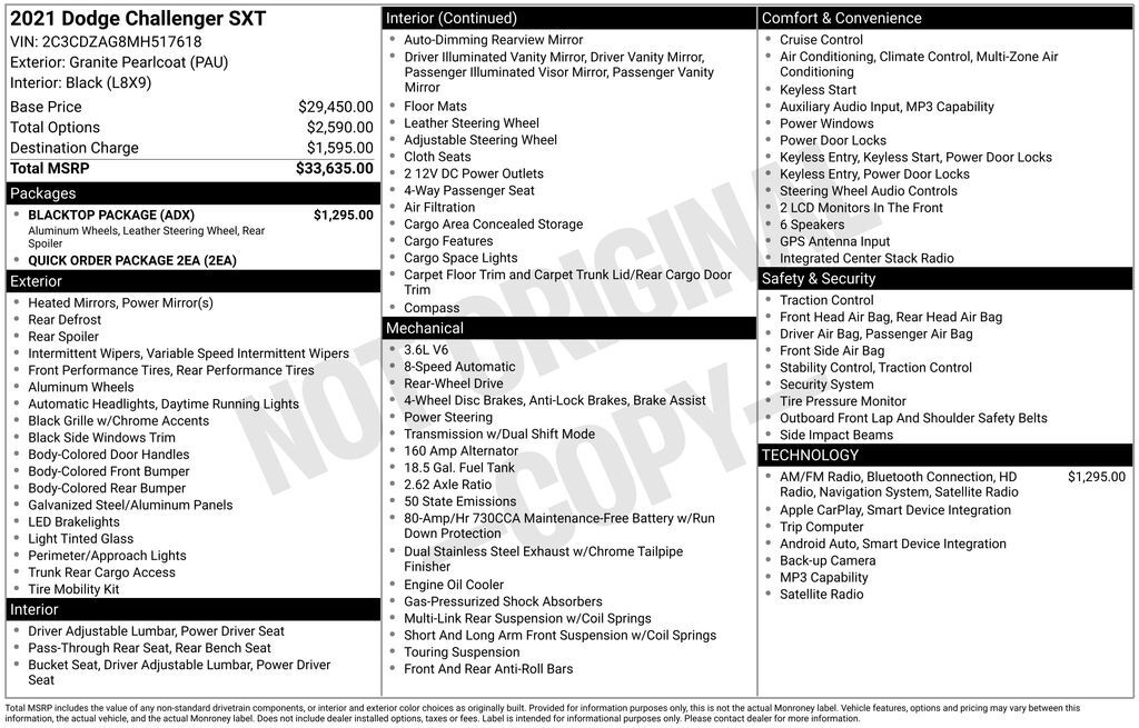2021 DODGE Challenger