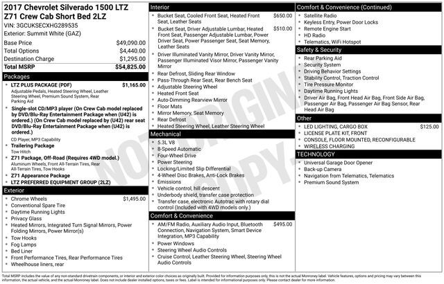 2017 CHEVROLET Silverado