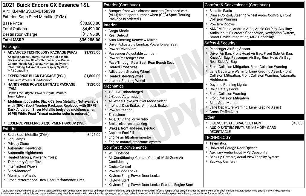 2021 BUICK Encore GX