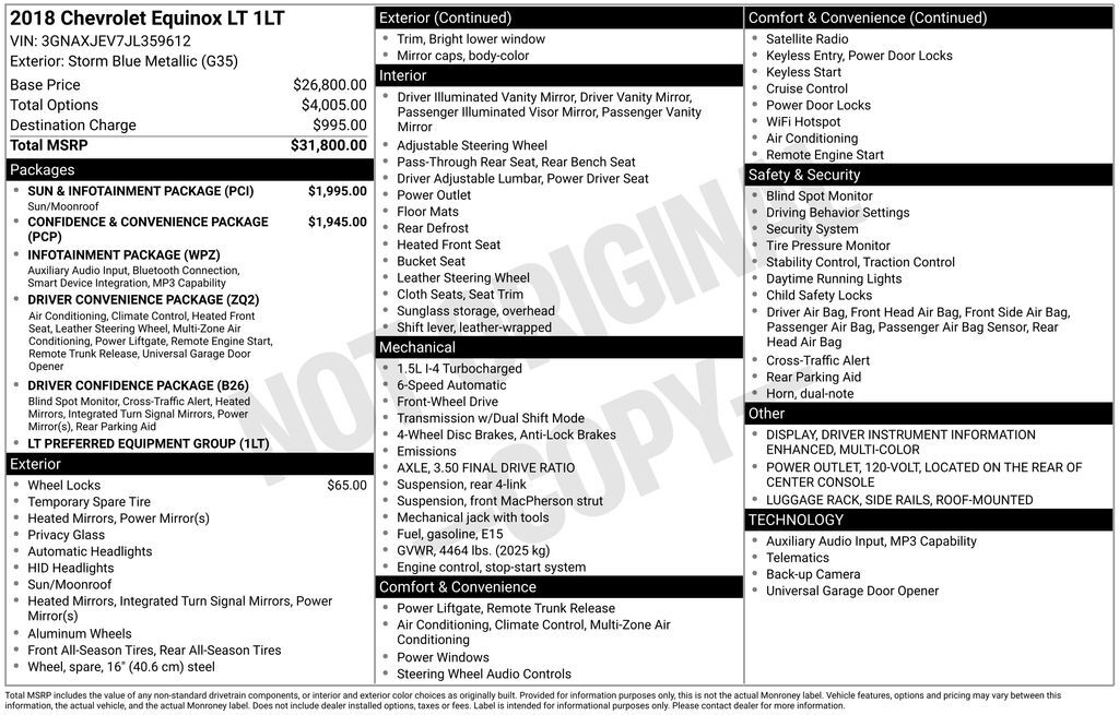2018 CHEVROLET Equinox