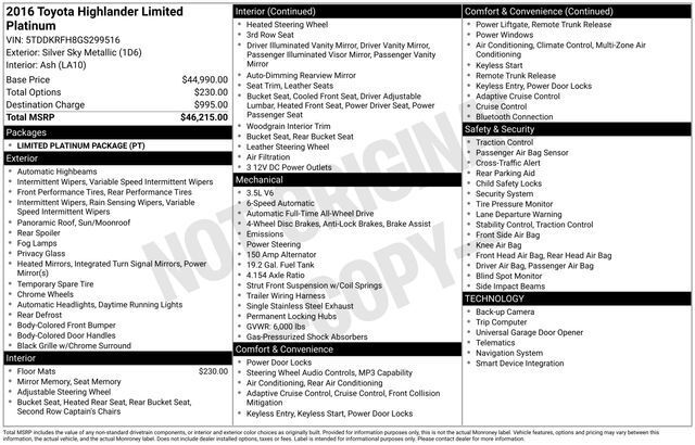 2016 TOYOTA Highlander