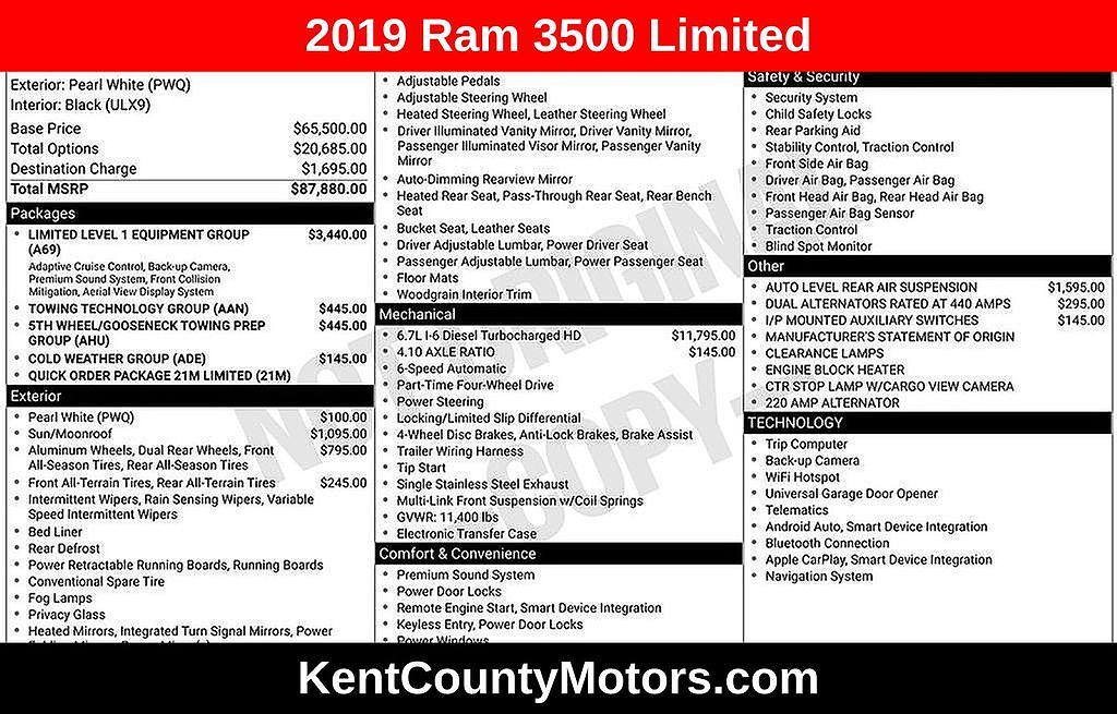 2019 RAM 3500