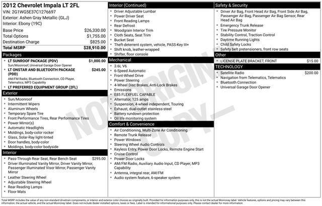 2012 CHEVROLET Impala