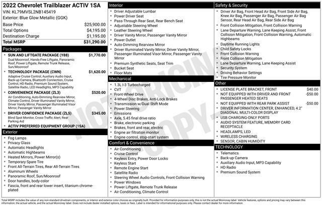 2022 CHEVROLET Trailblazer