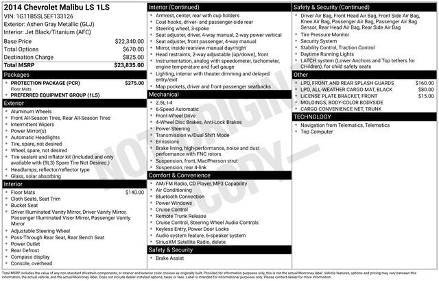 2014 CHEVROLET Malibu