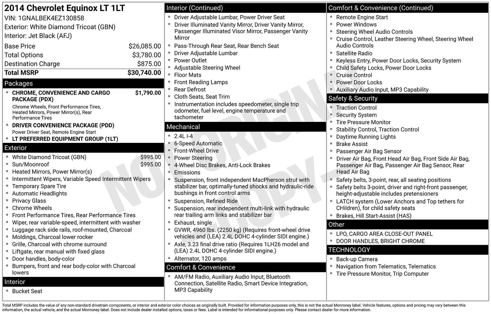 2014 CHEVROLET Equinox