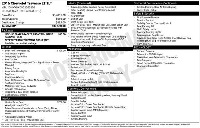 2016 CHEVROLET Traverse