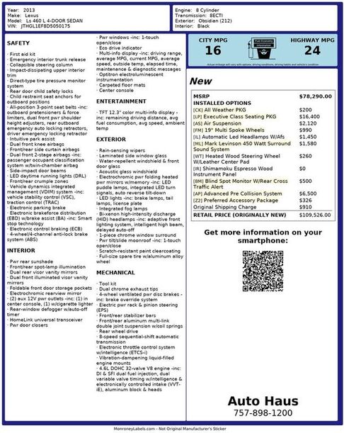 2013 LEXUS LS