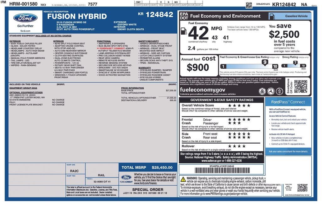 2019 Ford Fusion