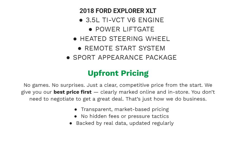2018 FORD Explorer