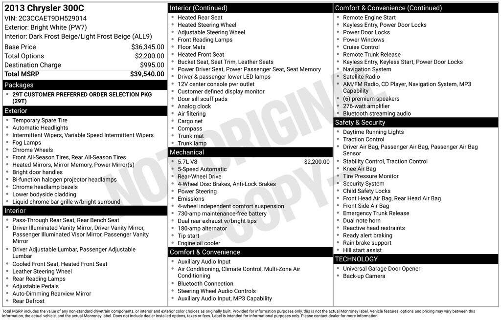 2013 CHRYSLER 300