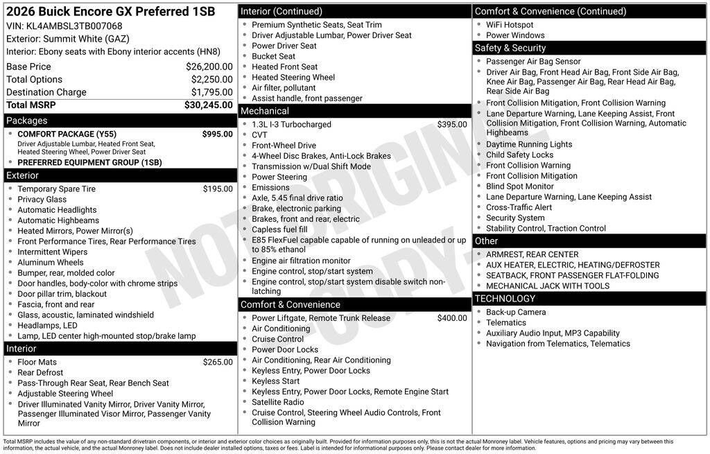 2026 BUICK Encore GX