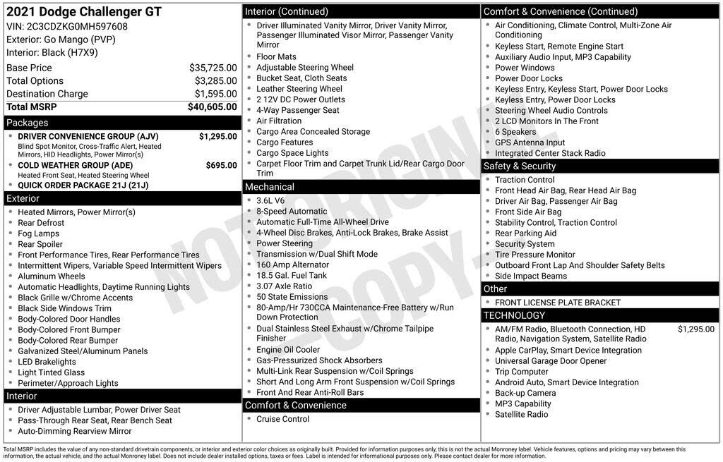 2021 DODGE Challenger