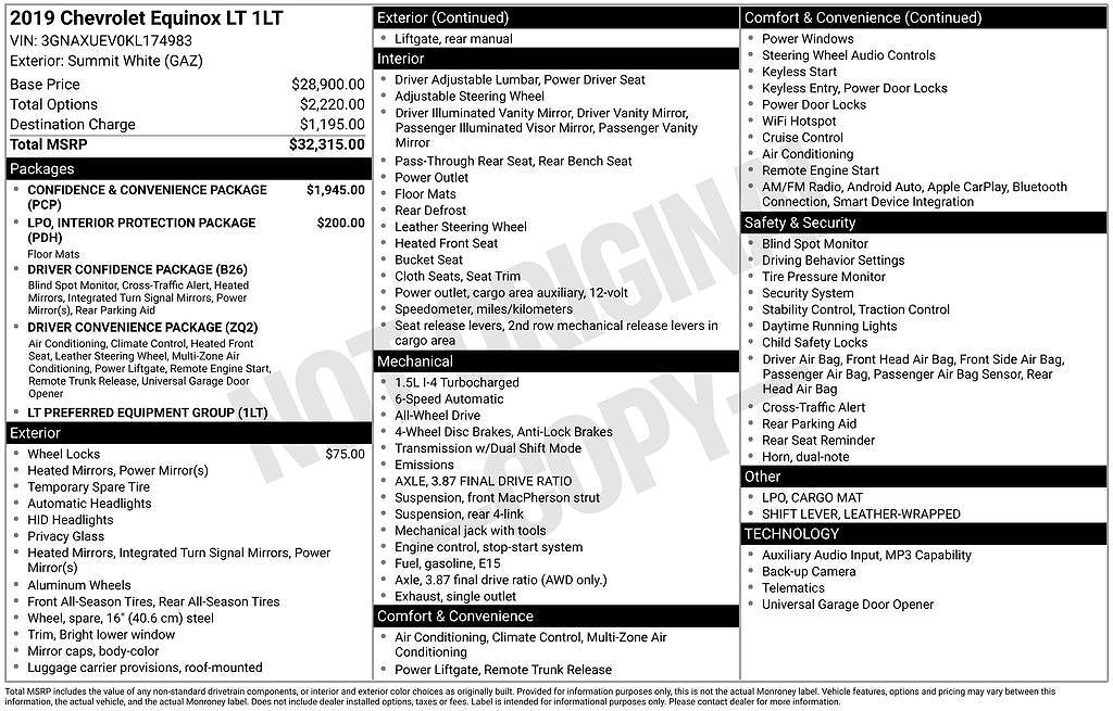 2019 CHEVROLET Equinox