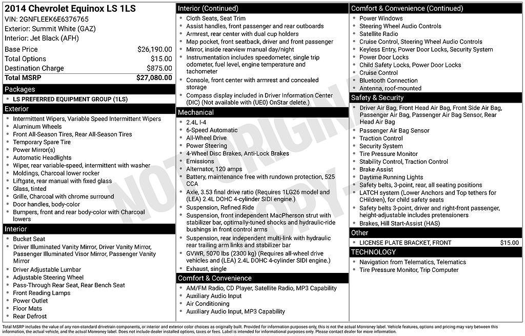 2014 CHEVROLET Equinox