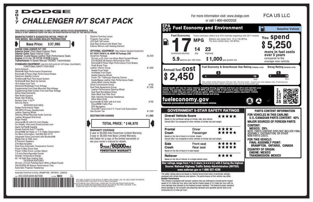 2017 DODGE Challenger