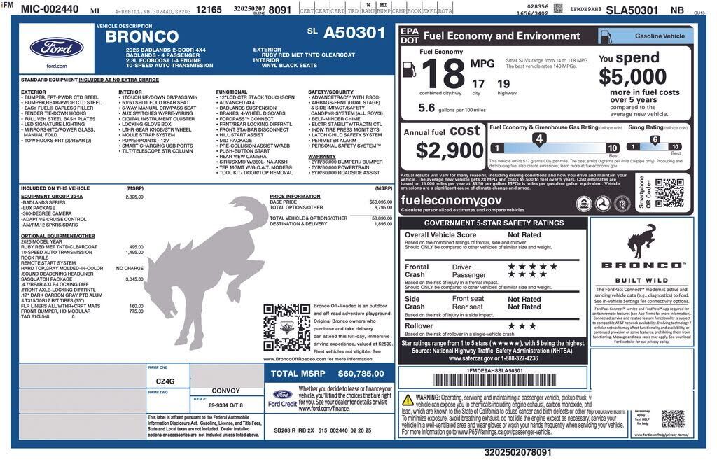 2025 FORD Bronco