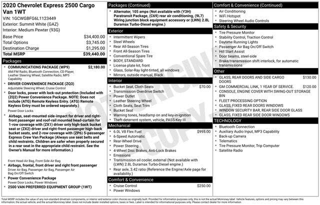 2020 CHEVROLET Express