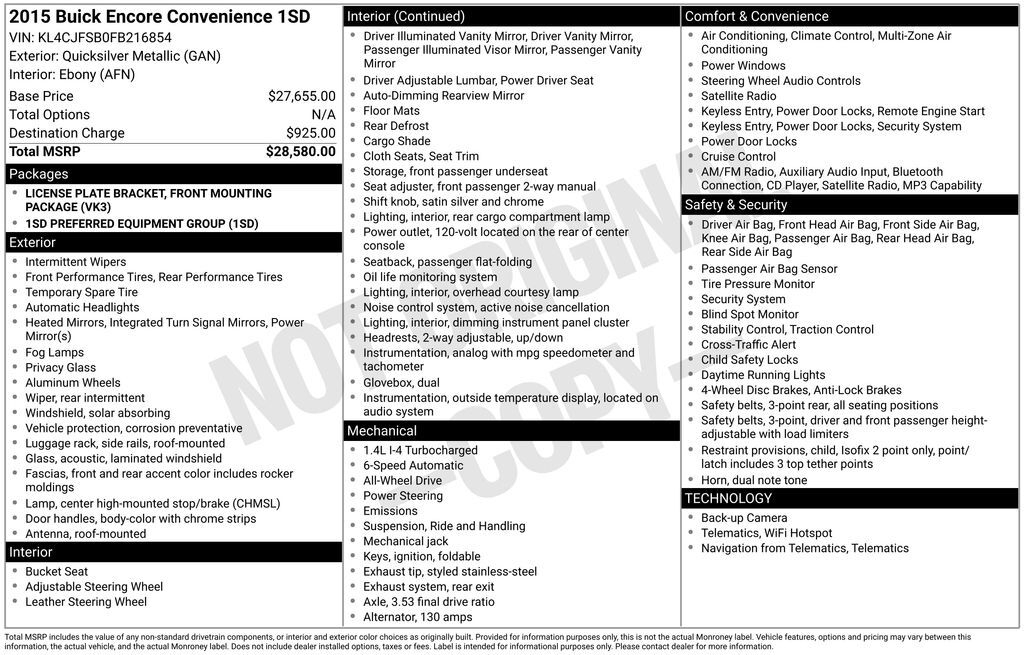 2015 BUICK Encore