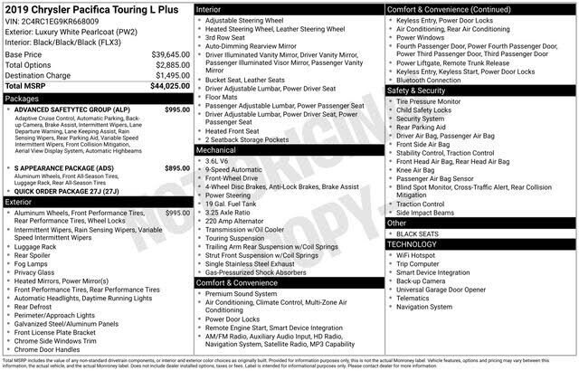 2019 CHRYSLER Pacifica