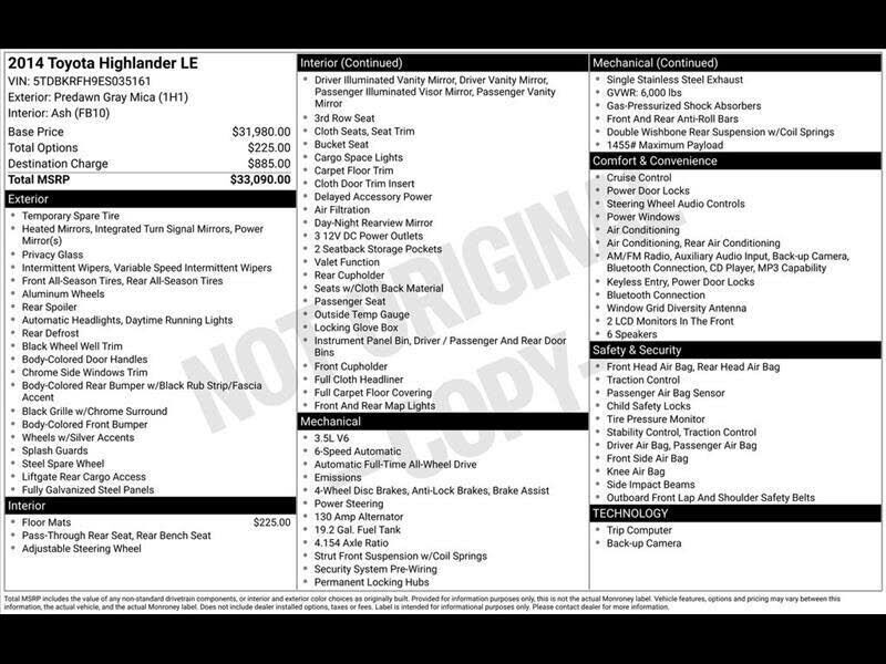2014 TOYOTA Highlander