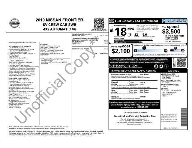 2019 NISSAN Frontier