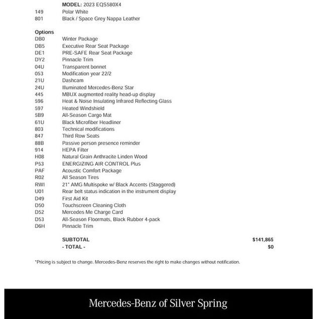 2023 MERCEDES-BENZ EQS-Class SUV