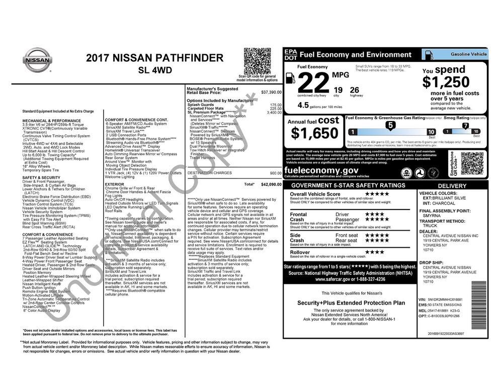 2017 NISSAN Pathfinder