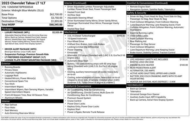2023 CHEVROLET Tahoe