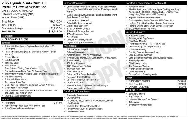 2022 HYUNDAI SANTA CRUZ