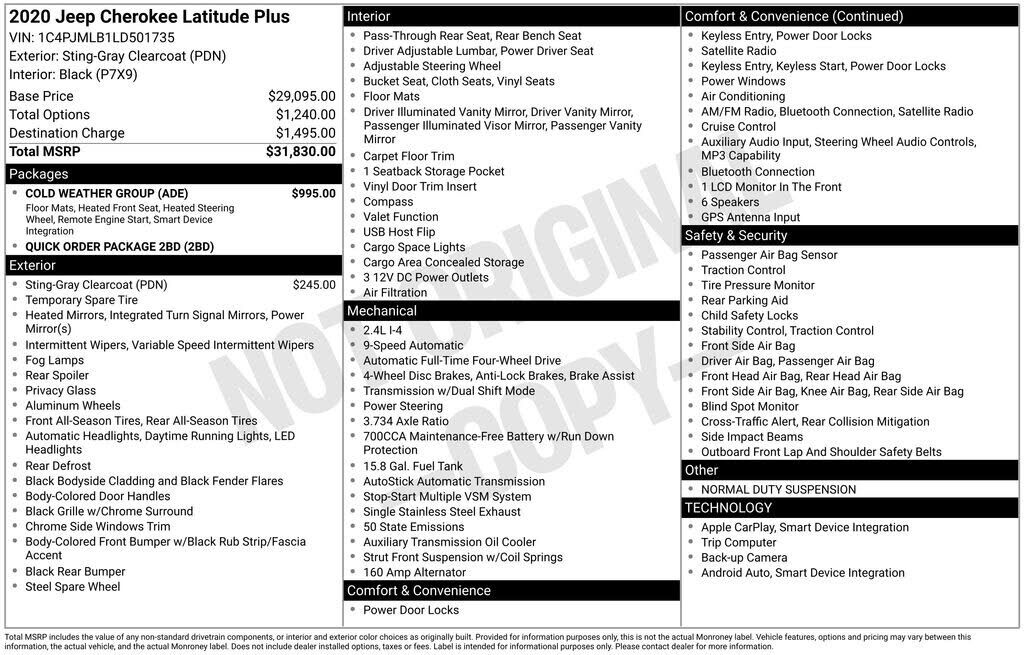 2020 JEEP Cherokee