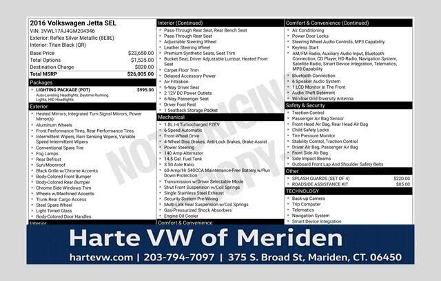 2016 VOLKSWAGEN Jetta