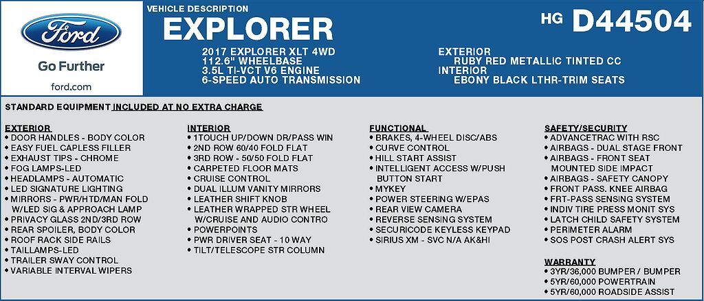 2017 FORD Explorer