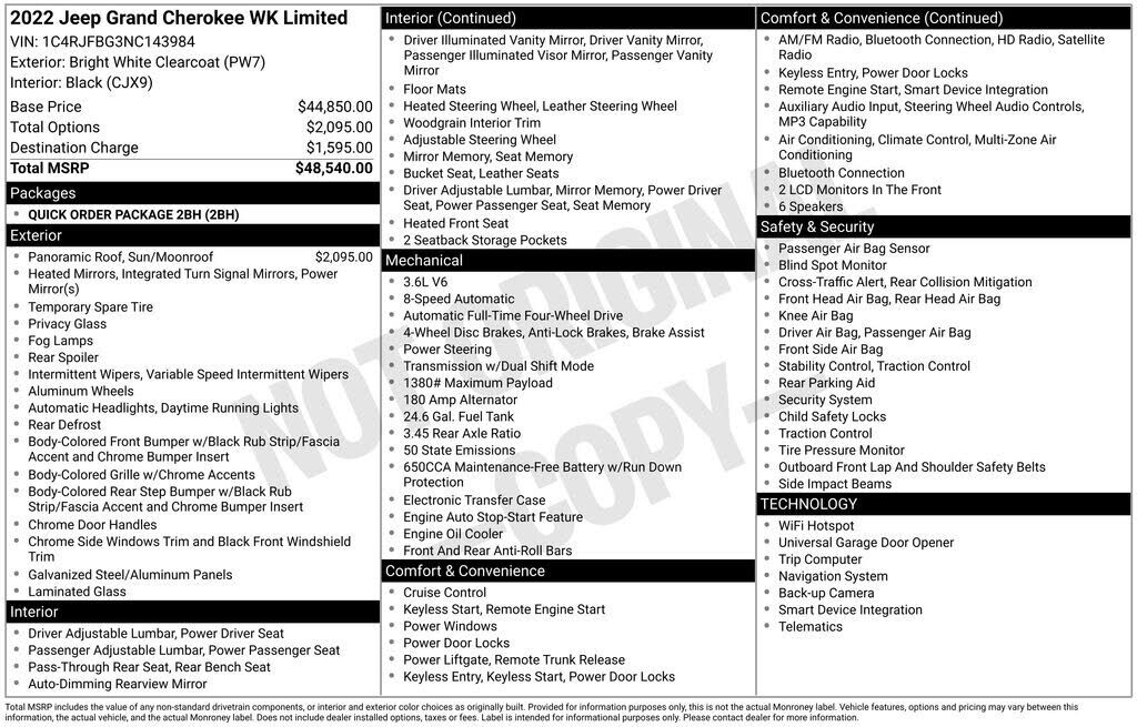 2022 JEEP Grand Cherokee