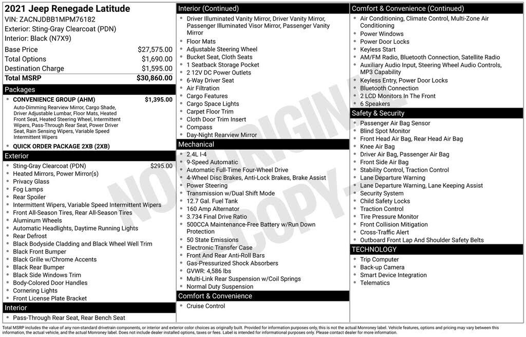 2021 JEEP Renegade