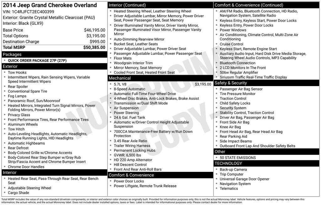 2014 JEEP Grand Cherokee