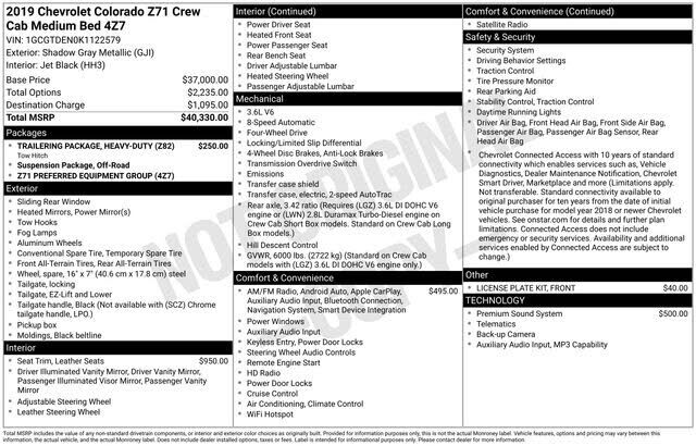 2019 CHEVROLET Colorado