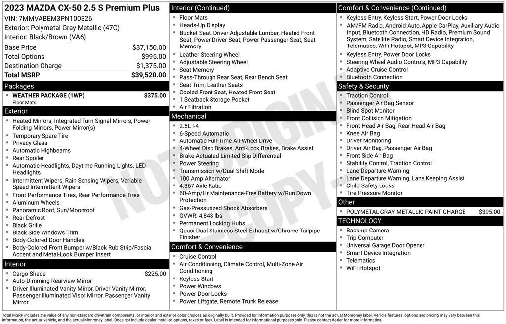 2023 MAZDA CX-50