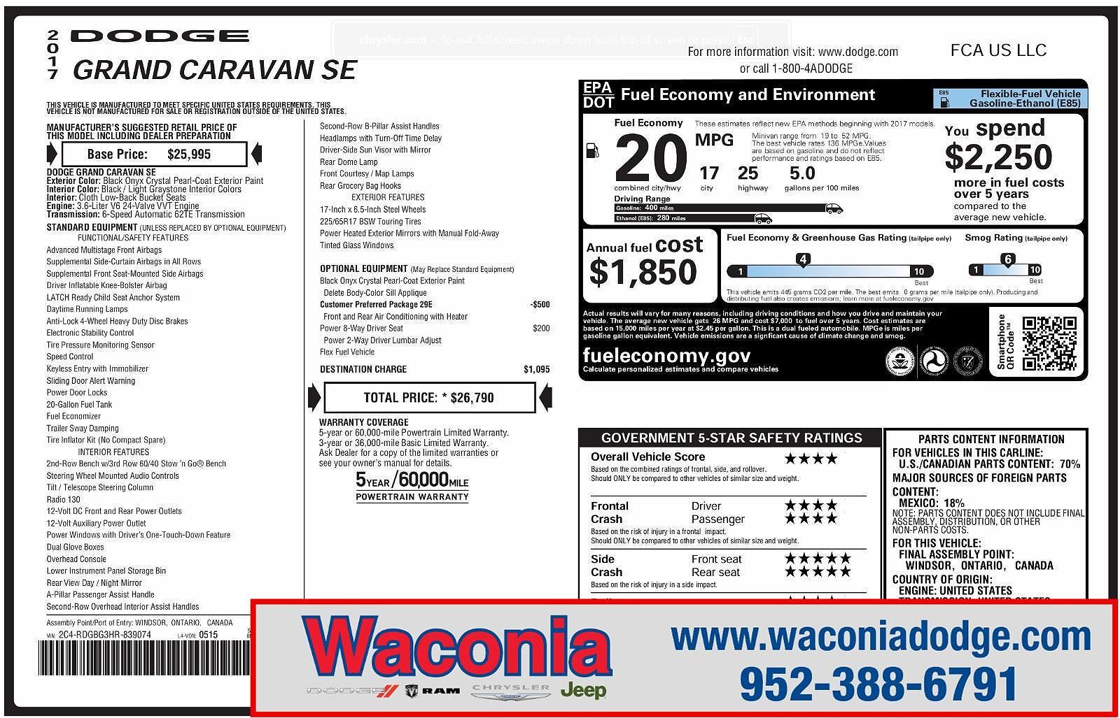 2017 DODGE Grand Caravan