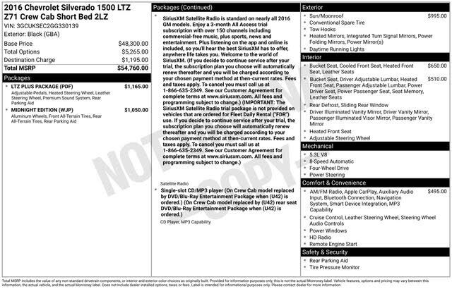 2016 CHEVROLET Silverado