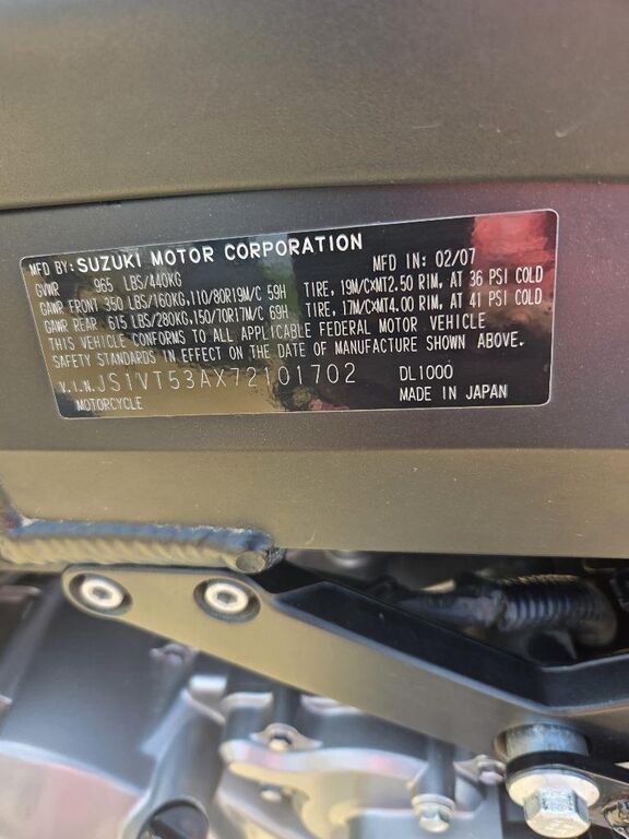 2007 SUZUKI DL1000