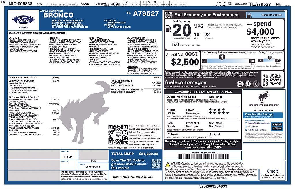 2026 FORD Bronco
