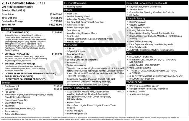 2017 CHEVROLET Tahoe