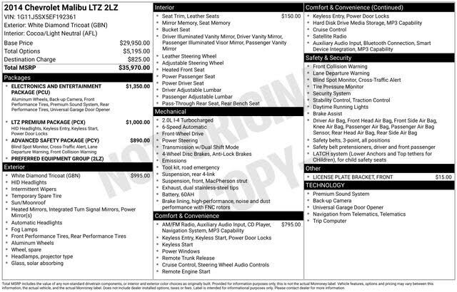 2014 CHEVROLET Malibu