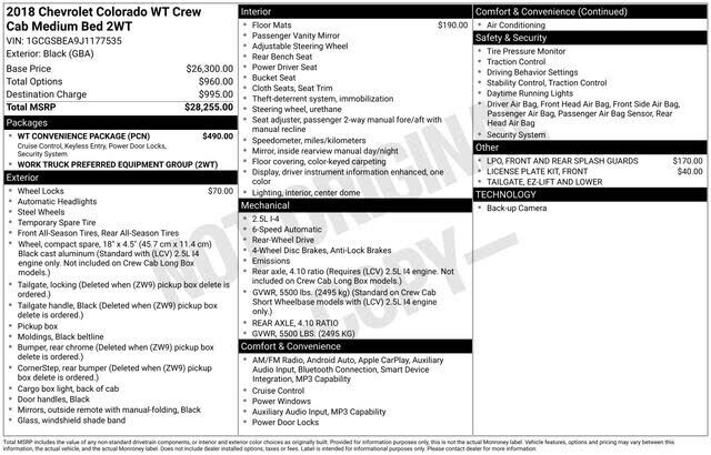 2018 CHEVROLET Colorado