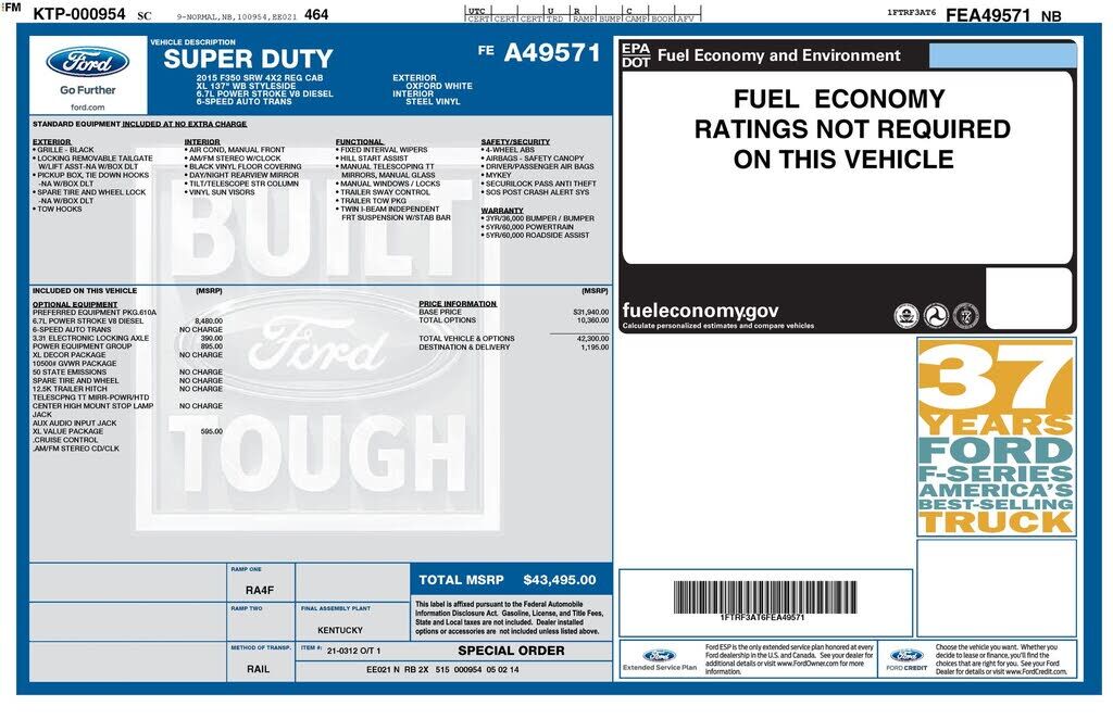 2015 FORD F-350