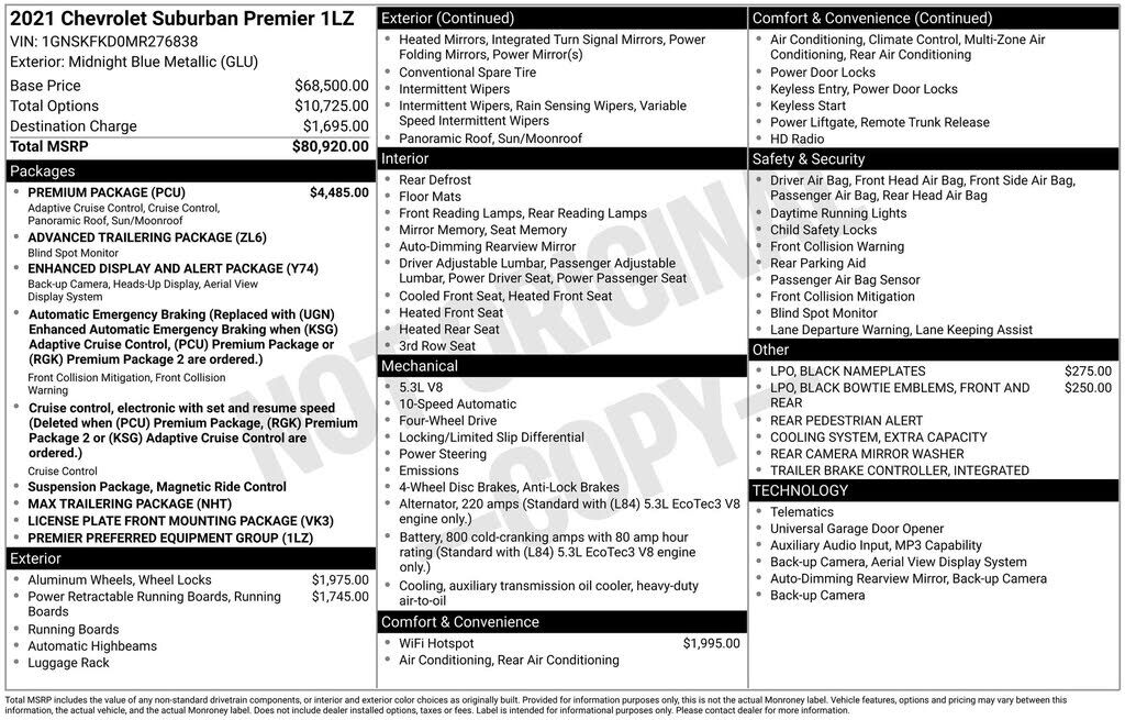 2021 CHEVROLET Suburban