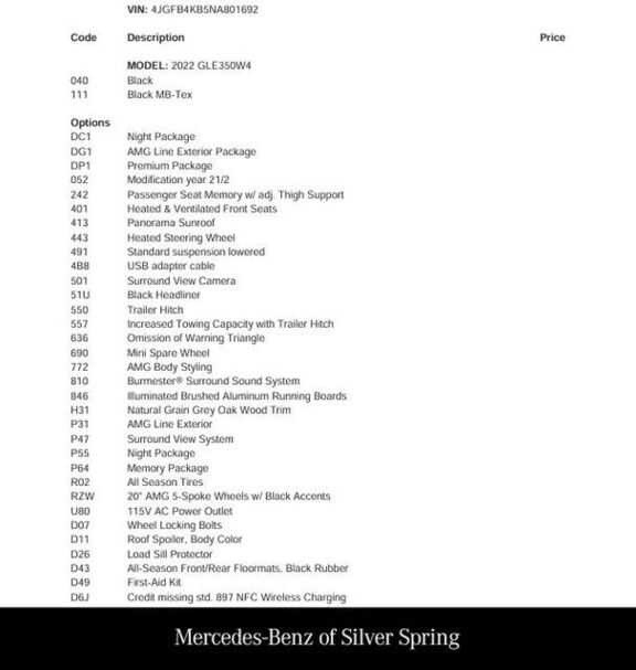 2022 MERCEDES-BENZ GLE-Class